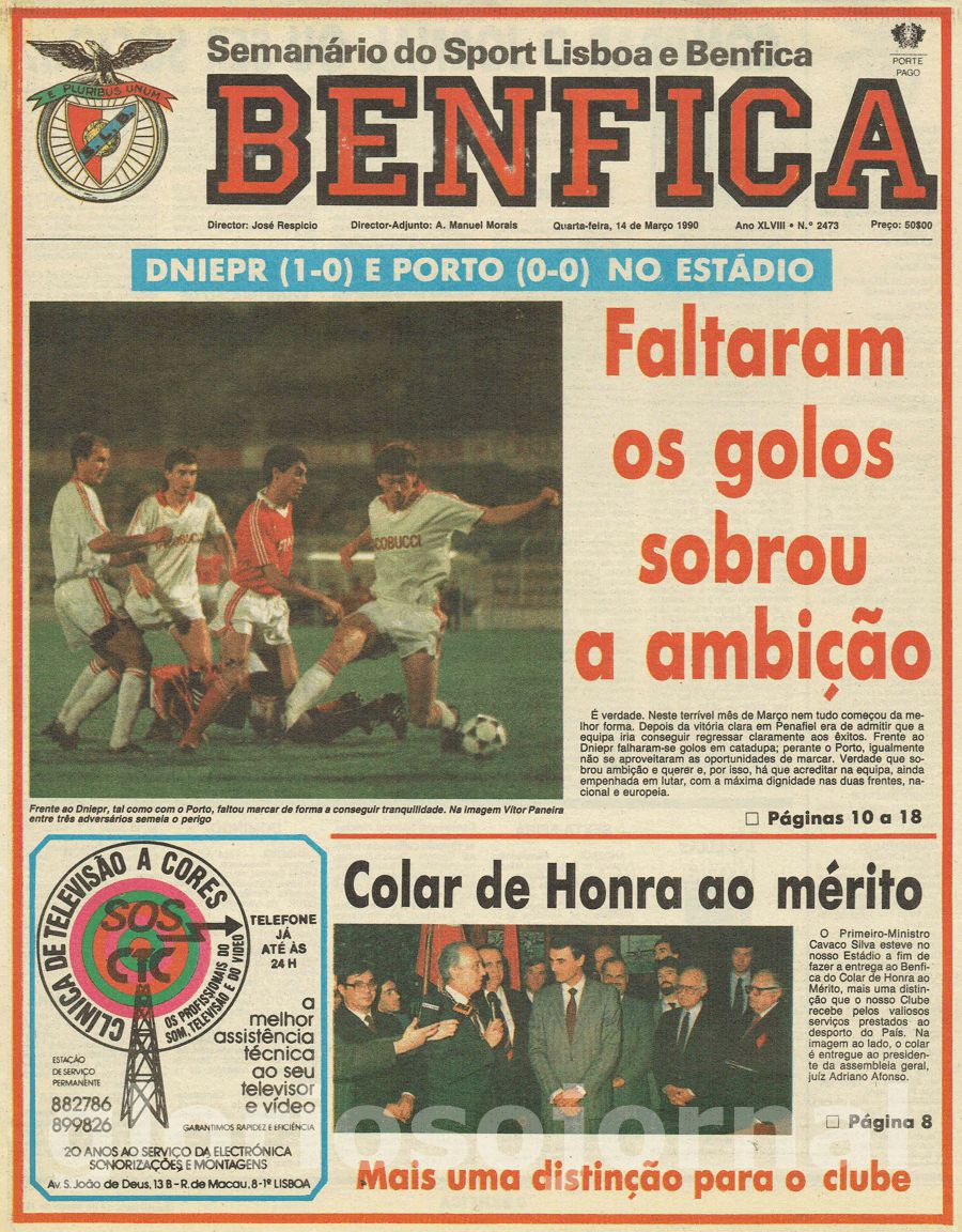 jornal o benfica 2473 1990-03-14